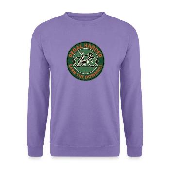 Pedal Harder – Ausdauer-Radsportabzeichen - Unisex Pullover - Lavendel - Vorne