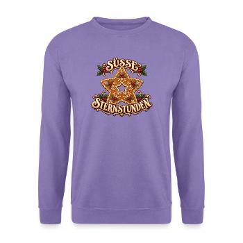 Süsse Sternstunden Sternkeks - Unisex Pullover - Lavendel - Vorne
