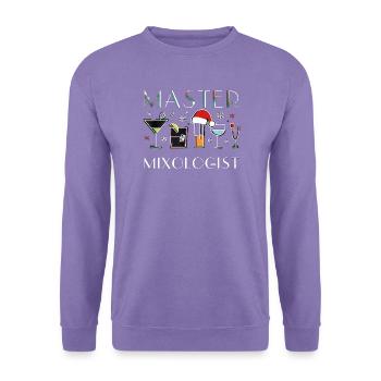 Master Mixologist Barkeeper Cocktail Weihnachten - Unisex Pullover - Lavendel - Vorne