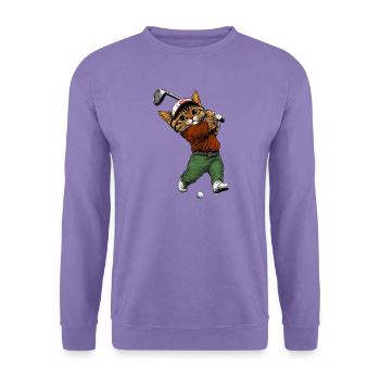 Golf Katzen - Unisex Pullover - Lavendel - Vorne