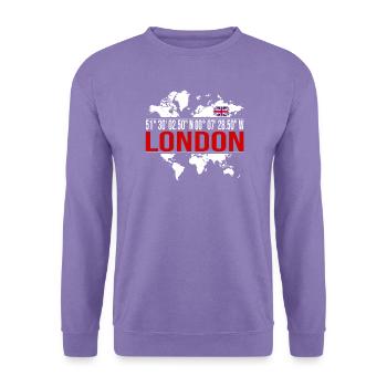 London - Unisex Pullover - Lavendel - Vorne
