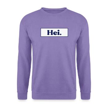 Finnland Hei Hallo Begrüßung - Unisex Pullover - Lavendel - Vorne
