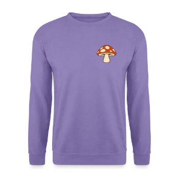 Vintage Fliegenpilz – Schlichtes Pilzmotiv - Unisex Pullover - Lavendel - Vorne