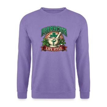 Lebensstil als Apotheker - Unisex Pullover - Lavendel - Vorne