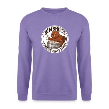 Rimshots Snare Drummer Schlagzeug - Unisex Pullover - Lavendel - Vorne