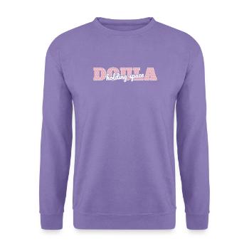 Doula hält den Raum - Unisex Pullover - Lavendel - Vorne