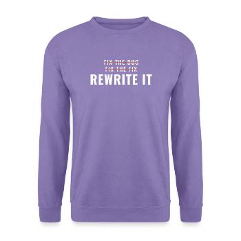 Bug beheben Umschreiben Softwareingenieur - Unisex Pullover - Lavendel - Vorne