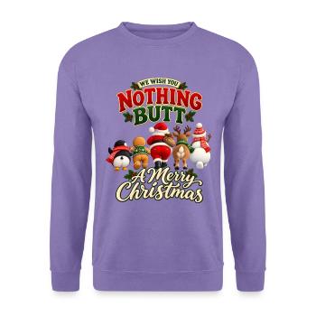 Nothing Butt Christmas – Lustige Weihnachtsparade - Unisex Pullover - Lavendel - Vorne