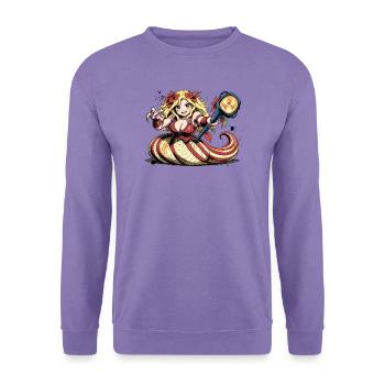 Herbsthexe mit Bernstein-Hexenstab - Unisex Pullover - Lavendel - Vorne