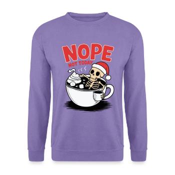 Nein, Nicht Heute, Skelettkaffee, Weihnachten - Unisex Pullover - Lavendel - Vorne