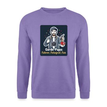 Garde-Papa – Fahrer, Fotograf, Fan - Unisex Pullover - Lavendel - Vorne