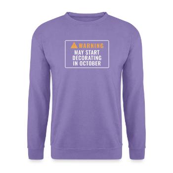 Achtung, Achtung Dekoration im Oktober - Unisex Pullover - Lavendel - Vorne