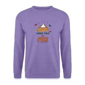 Here for the Pie – Thanksgiving Pumpkin Pie - Unisex Pullover - Lavendel - Vorne
