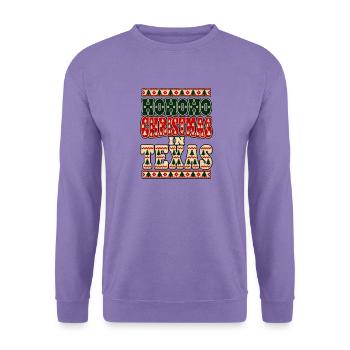 HoHoHo Texas Weihnachten - Unisex Pullover - Lavendel - Vorne