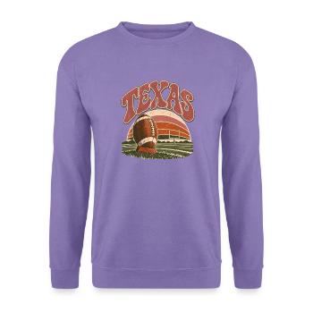 Texas Football Retro-Logo - Unisex Pullover - Lavendel - Vorne