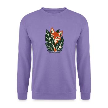 Waldfuchs im Laub - Unisex Pullover - Lavendel - Vorne