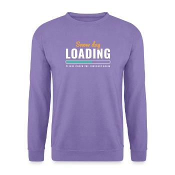 Schneetag-Ladung Überprüfen Sie die Vorhersage - Unisex Pullover - Lavendel - Vorne