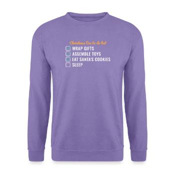 Heiligabend-To-Do-Liste - Unisex Pullover - Lavendel - Vorne