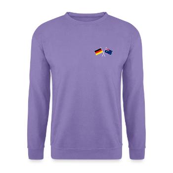 Deutschland & Australien Flaggen - Freundschaft - Unisex Pullover - Lavendel - Vorne
