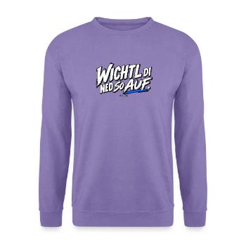 Wichtli Di Ned So Auf - Dialekt Shirt - Unisex Pullover - Lavendel - Vorne