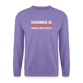 Geschrubbt in Zählen Schwämme Chirurgischer Techniker Humor - Unisex Pullover - Lavendel - Vorne