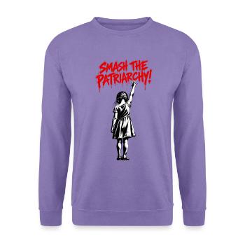 Patriarchat Graffiti: Mädchen-Rebellion - Unisex Pullover - Lavendel - Vorne
