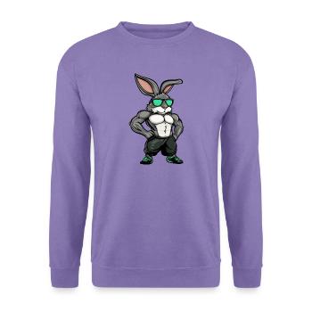 Fitness Hasen - Unisex Pullover - Lavendel - Vorne
