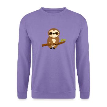 Baby-Faultier - Unisex Pullover - Lavendel - Vorne