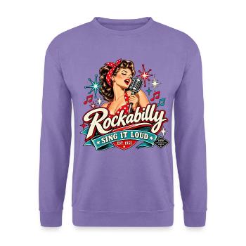 Rockabilly-Sänger – Sing It Loud 1952 - Unisex Pullover - Lavendel - Vorne