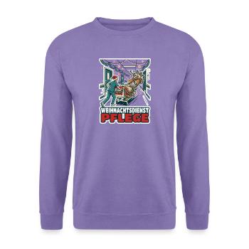 Weihnachtsdienst Pflege Weihnachten Lustig - Unisex Pullover - Lavendel - Vorne