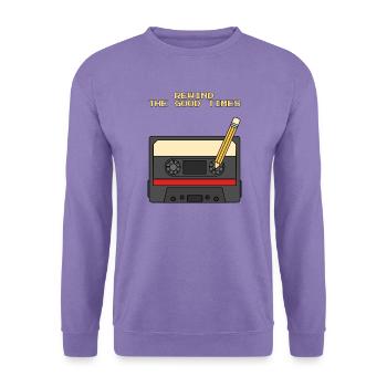 Spul The Good Times Retro Cassette 80s zurück - Unisex Pullover - Lavendel - Vorne