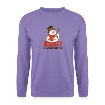 Weihnachten komme ich zum Abendessen – lustiges Weihnachtsdesign - Unisex Pullover - Lavendel - Vorne