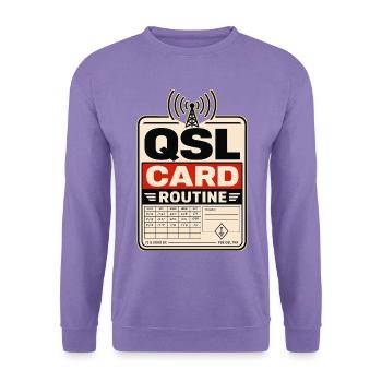 QSL CARD ROUTINE - Unisex Pullover - Lavendel - Vorne