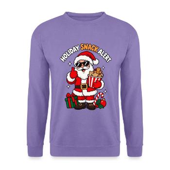Holiday Snack Alert Weihnachten lustig Naschen - Unisex Pullover - Lavendel - Vorne