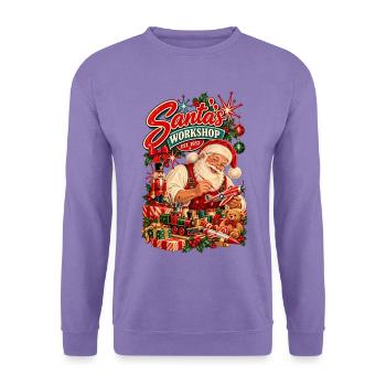 Weihnachtswerkstatt-Weihnachtskurzfilme - Unisex Pullover - Lavendel - Vorne