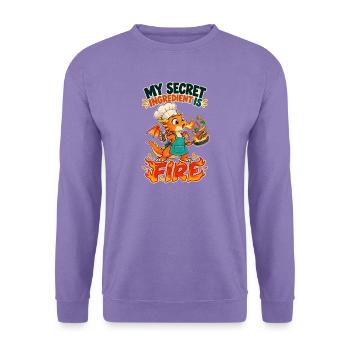 My Secret Ingredient Is Fire Drache Koch Feuer - Unisex Pullover - Lavendel - Vorne