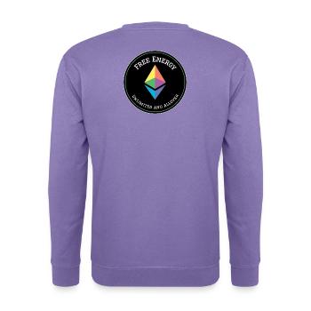 Kostenloses Energie-Logo unbegrenzt und überall - Unisex Pullover - Lavendel - Hinten