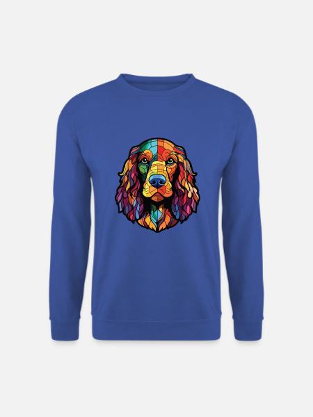 Englischer Cocker Spaniel Hunderasse Aquarellglas - Unisex Pullover - Royalblau