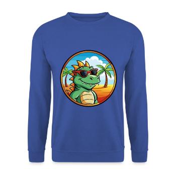 Dragon Funny Cartoon Lunettes de soleil de plage d’été cool - Sweat-shirt Unisexe - bleu royal - Devant - Alina (178cm) & Michal (187cm)