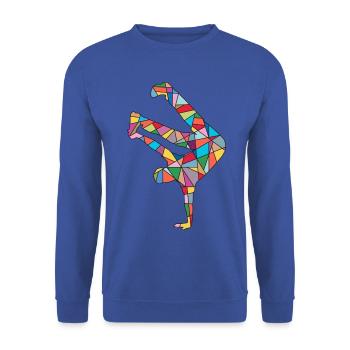 Breakdance Tanz Breakdancer Breakdancer Kinder - Unisex Pullover - Royalblau - Vorne - Alina (178cm) & Michal (187cm)