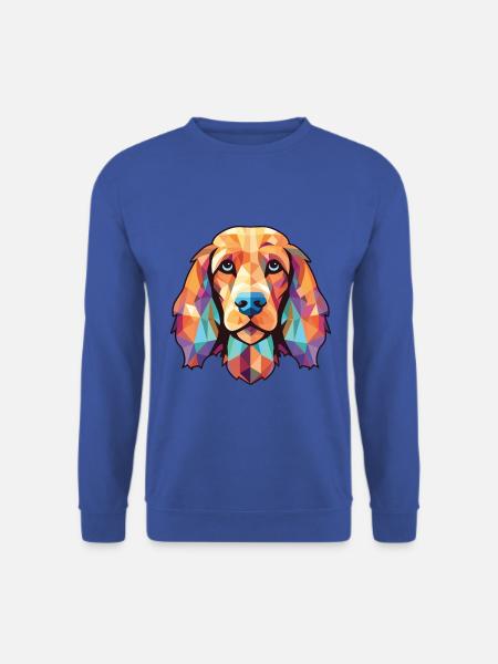 Englischer Cocker Spaniel-Hund, buntes Aquarell-Haustier - Unisex Pullover - Royalblau
