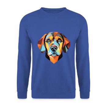 Berger De Beauce Hunderasse Aquarell Illustration - Unisex Pullover - Royalblau - Vorne - Alina (178cm) & Michal (187cm)