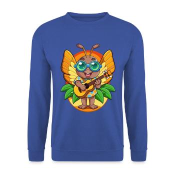 Lustige Schmetterling Cartoon Sommer Strand Sonnenbrille - Unisex Pullover - Royalblau - Vorne - Alina (178cm) & Michal (187cm)
