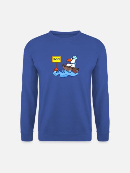 Hamburg Seemann Möwe Seemöwe Boot Kapitän Meer - Unisex Pullover - Royalblau