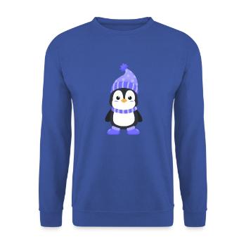 pinguin antarktis - Unisex Pullover - Royalblau - Vorne - Alina (178cm) & Michal (187cm)