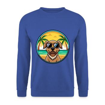 Pudelpointer Chien Race Dessin Animé Lunettes De Soleil Plage - Sweat-shirt Unisexe - bleu royal - Devant - Alina (178cm) & Michal (187cm)