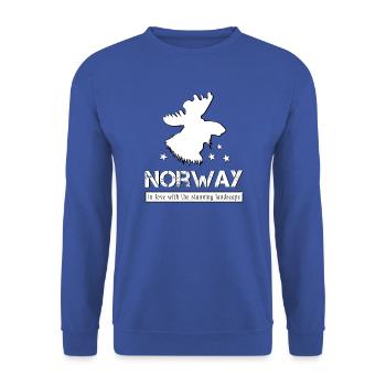 Norway norge - Unisex Pullover - Royalblau - Vorne - Alina (178cm) & Michal (187cm)