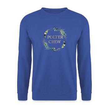 POLTER CREW! personalisierbar - Unisex Pullover - Royalblau - Vorne - Alina (178cm) & Michal (187cm)