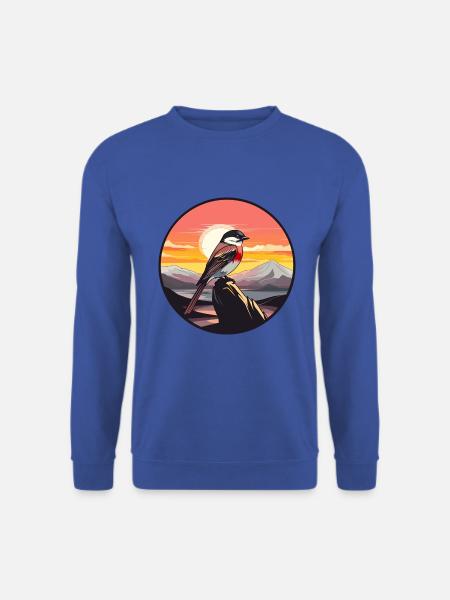 Sperling Buntes Aquarell Cartoon Kawaii Tier - Unisex Pullover - Royalblau