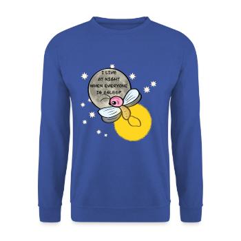 Kleines Glühwürmchen - Unisex Pullover - Royalblau - Vorne - Alina (178cm) & Michal (187cm)